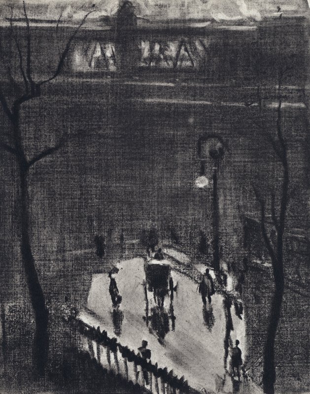 Under Charing Cross (litho) tekijältä Joseph (after) Pennell