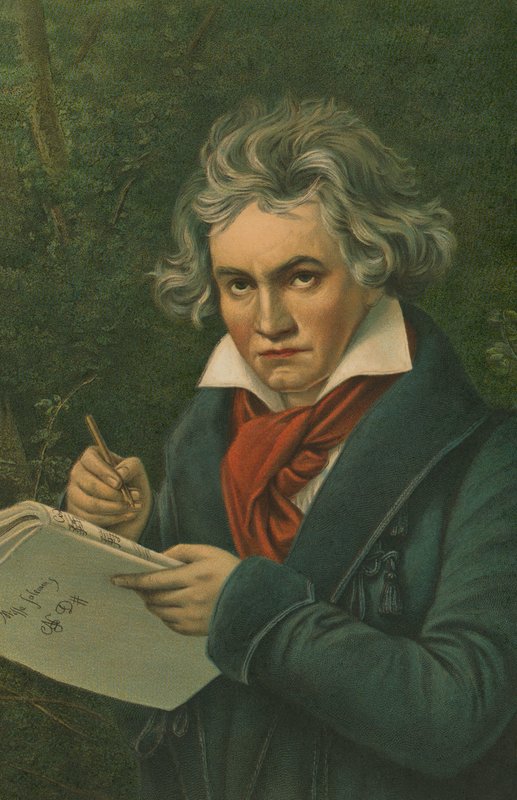 Ludwig van Beethoven (chromolitho) tekijältä Joseph Carl Stieler