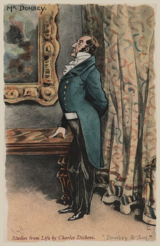 Mr Dombey, Dombey & Son (väri litho) tekijältä Joseph Clayton  Clarke