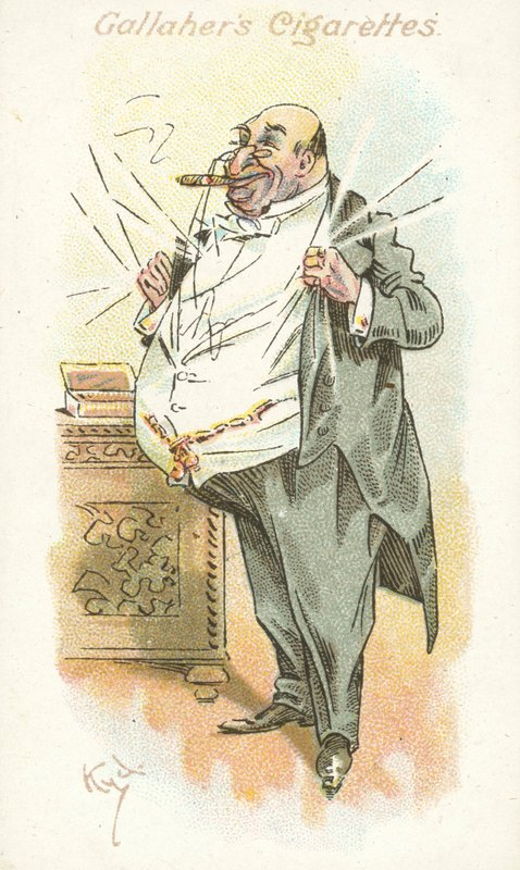Rikkaruohon äänestäjät N:o 8 (värilitografia) tekijältä Joseph Clayton (1856 1937) Clarke