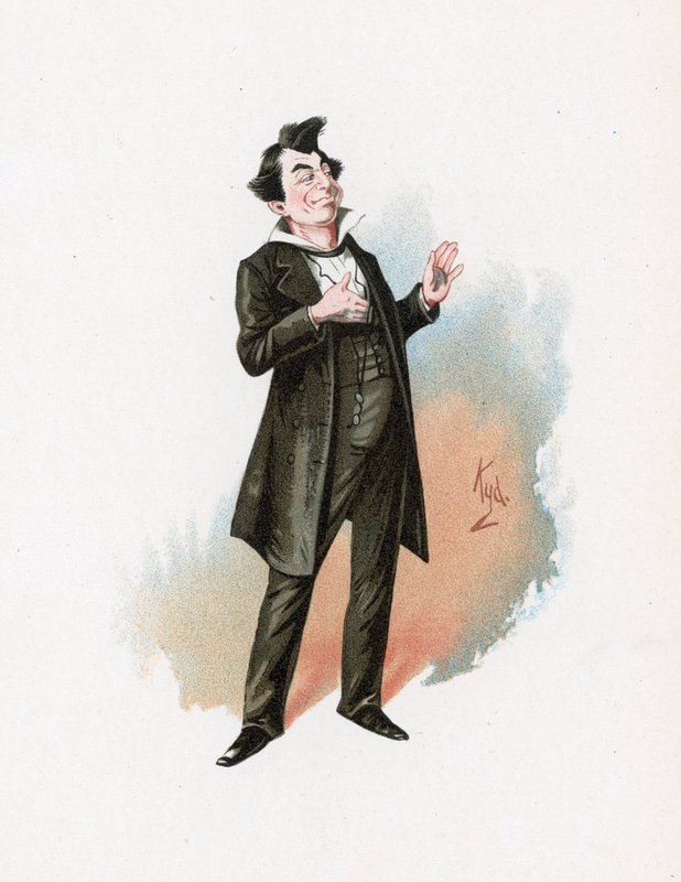 Mr Pecksniff, kuvitus artikkelista "Character Sketches from Charles Dickens", n. 1890 tekijältä Joseph Clayton Clarke