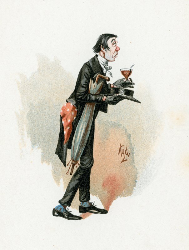 Mr Stiggins, kuvitus artikkelista "Character Sketches from Charles Dickens", n. 1890 tekijältä Joseph Clayton Clarke