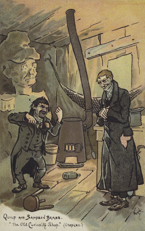 Quilp ja Sampson Brass, The Old Curiosity Shop tekijältä Joseph Clayton Clarke