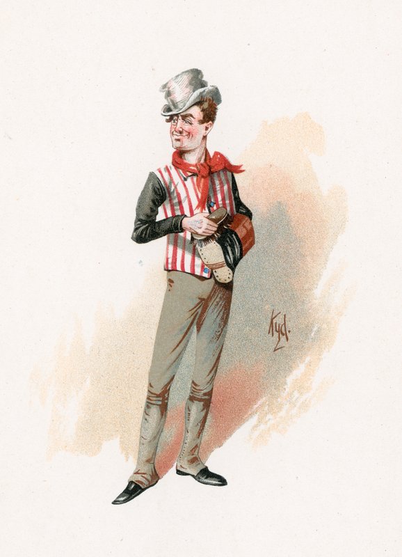 Sam Weller, kuvitus artikkelista "Character Sketches from Charles Dickens", n. 1890 tekijältä Joseph Clayton Clarke