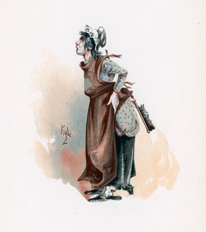 The Little Marchioness, kuvitus artikkelista "Character Sketches from Charles Dickens", n. 1890 tekijältä Joseph Clayton Clarke
