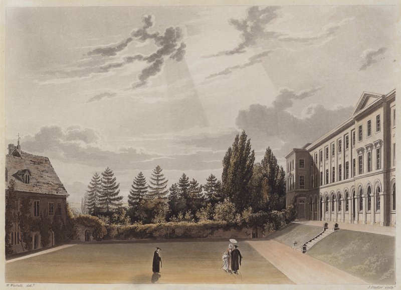 Worcester College, Oxford (akvatinta) tekijältä Joseph Constantine Stadler