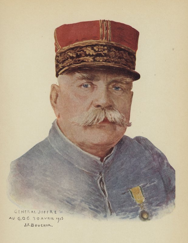 Joseph Joffre, ranskalainen kenraali (väri litho) tekijältä Joseph Felix Boucher