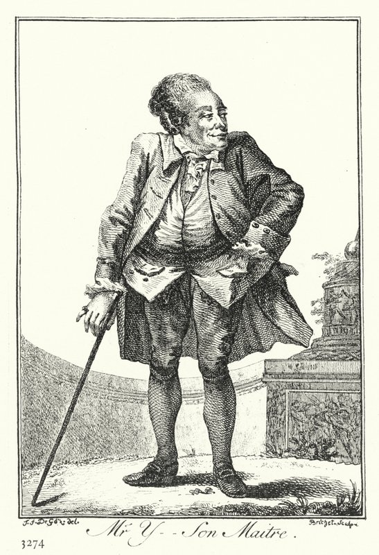 Herra Y, hänen mestarinsa (kaiverrus) tekijältä Joseph Franz von (after) Goez