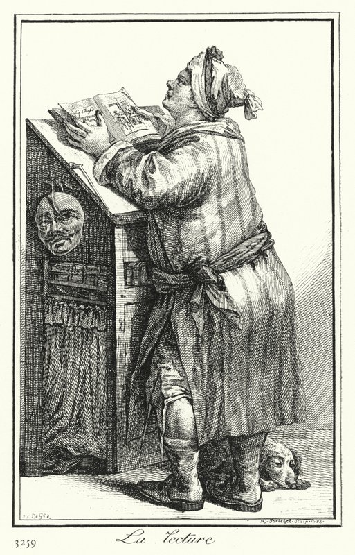 Lukeminen (kaiverrus) tekijältä Joseph Franz von (after) Goez