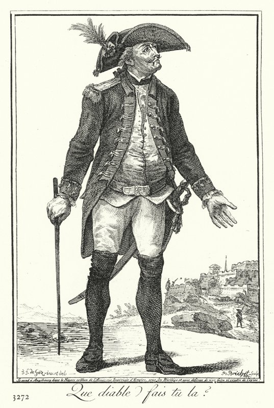 Mitä ihmettä sinä siellä teet? (kaiverrus) tekijältä Joseph Franz von (after) Goez