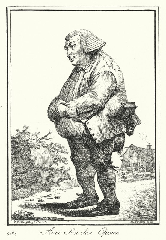 Rakkaan aviomiehensä kanssa (kaiverrus) tekijältä Joseph Franz von (after) Goez