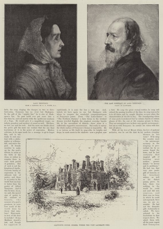 Alfred, Baron Tennyson, runoilijavoittaja tekijältä Joseph Holland Tringham
