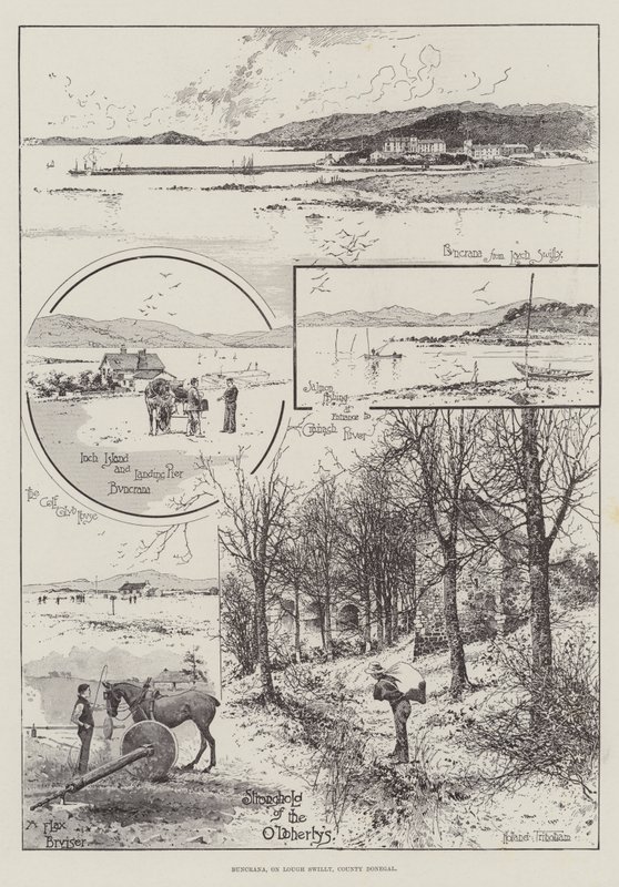 Buncrana, Lough Swillyllä, Donegalin kreivikunnassa tekijältä Joseph Holland Tringham