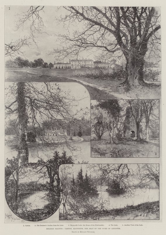 Holiday Haunts, Carton, Maynooth, Leinsterin herttuan istuin tekijältä Joseph Holland Tringham
