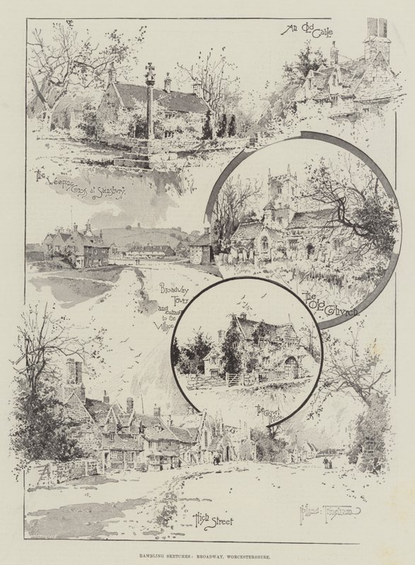 Rambling Sketches, Broadway, Worcestershire tekijältä Joseph Holland Tringham