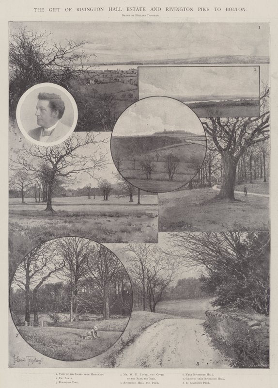 Rivington Hall Estaten ja Rivington Piken lahja Boltonille tekijältä Joseph Holland Tringham