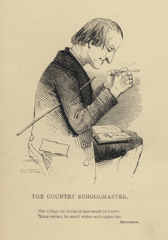 Kenny Meadows: The Country Schoolmaster (kaiverrus) tekijältä Joseph Kenny (after) Meadows