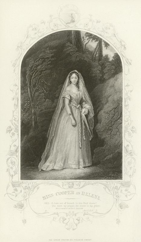 Miss Cooper Helena, Kesäyön unelma, II näytös, kohtaus iii tekijältä Joseph Kenny Meadows