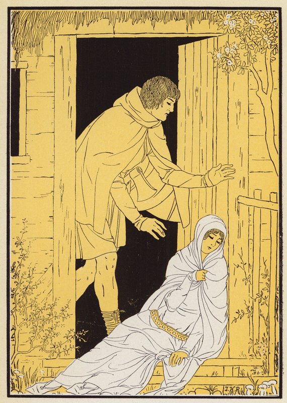 Berthe aux Grands Pieds (värilitografia) tekijältä Joseph Kuhn Regnier