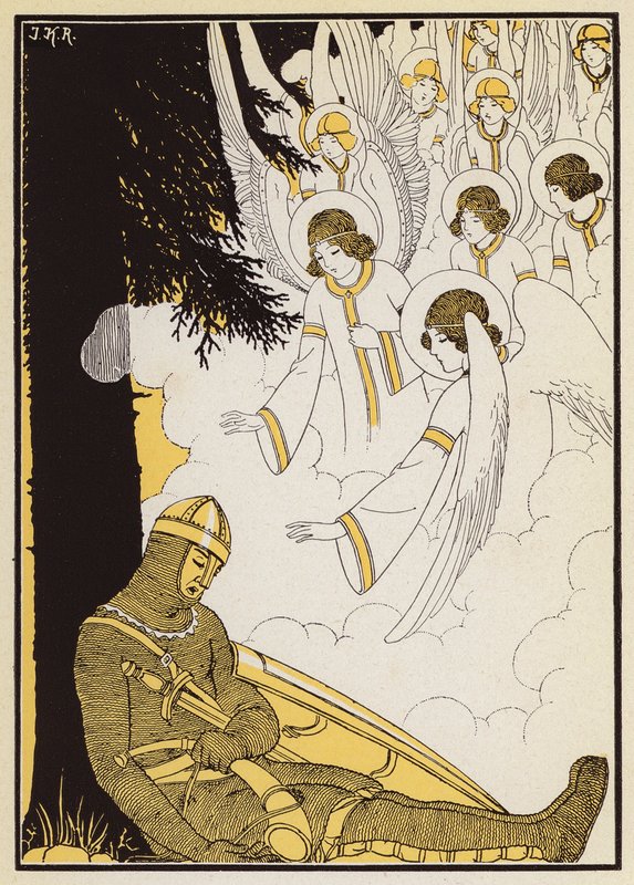 La Mort de Roland (värilitografia) tekijältä Joseph Kuhn Regnier