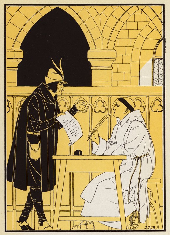 Theophilen kirkkoherran ihme (värilitografia) tekijältä Joseph Kuhn Regnier