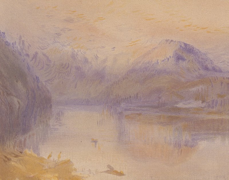 A Lake (värilitografia) tekijältä Joseph Mallord William (after) Turner