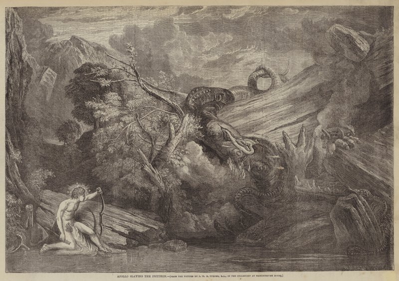 Apollo tappaa Pythonin tekijältä Joseph Mallord William Turner