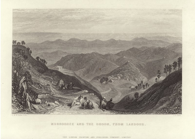 Mussoorie ja Dhoon tekijältä Joseph Mallord William Turner