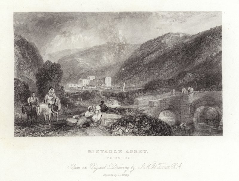 Rievaulx Abbey Yorkshiressa tekijältä Joseph Mallord William Turner