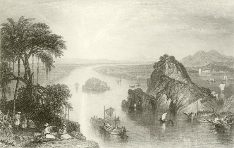 Kohtaus Colgongissa Gangesissa tekijältä Joseph Mallord William Turner