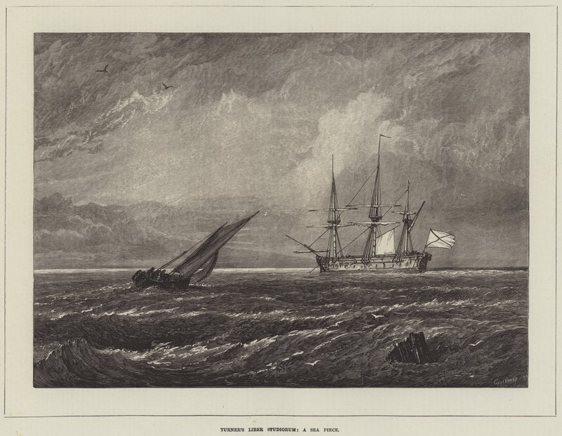Turnerin Liber Studiorum, merellinen teos tekijältä Joseph Mallord William Turner