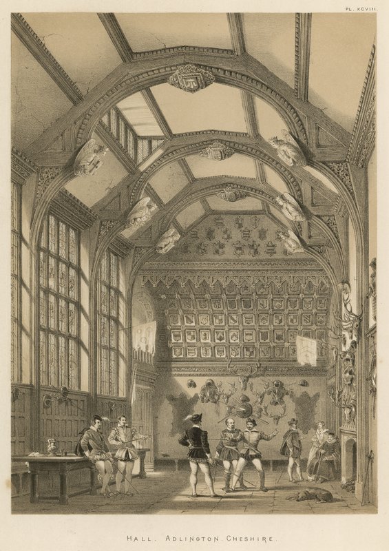 Hall, Adlington, Cheshire tekijältä Joseph Nash