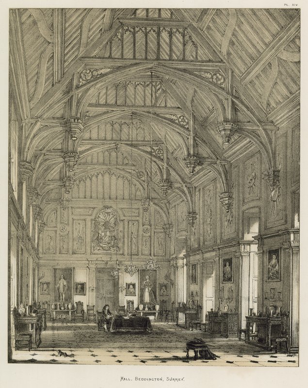 Hall, Beddington, Surrey tekijältä Joseph Nash
