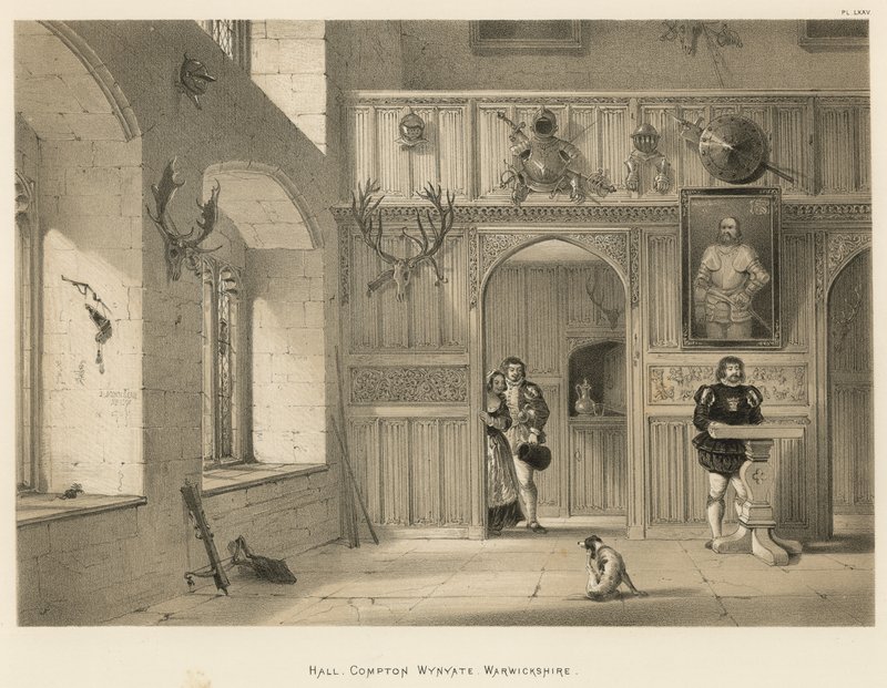 Hall, Compton Wynyates, Warwickshire tekijältä Joseph Nash
