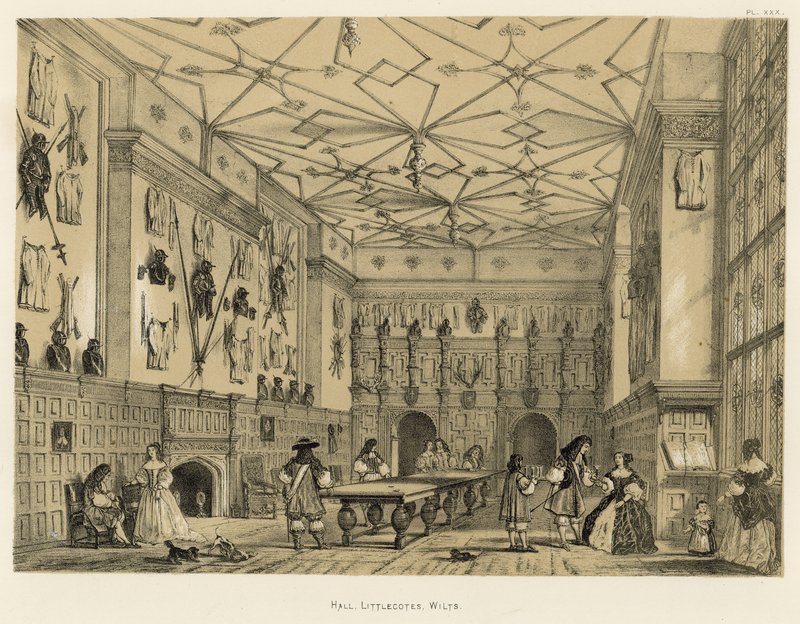 Hall, Littlecotes, Wilts tekijältä Joseph Nash