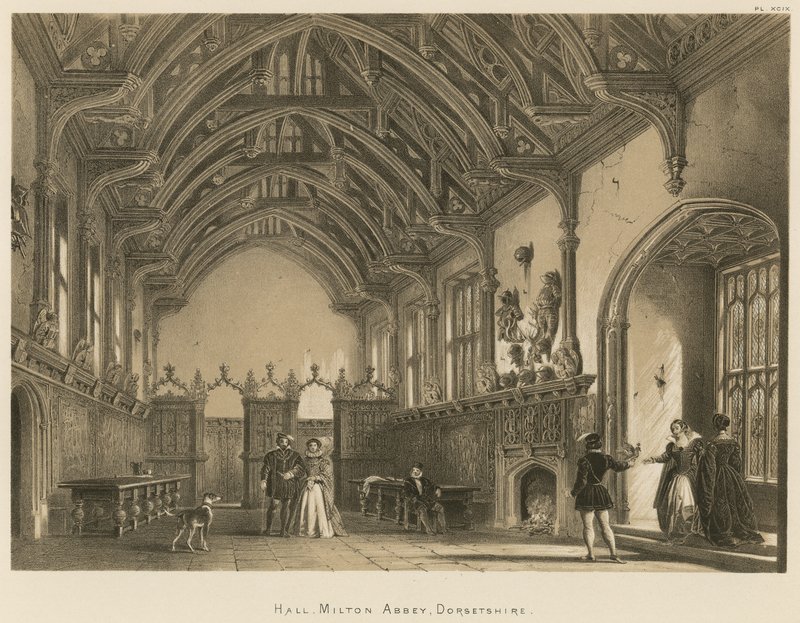 Hall, Milton Abbey, Dorsetshire tekijältä Joseph Nash