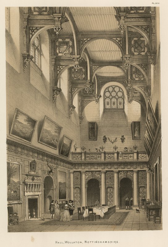 Hall, Wollaton, Nottinghamshire tekijältä Joseph Nash