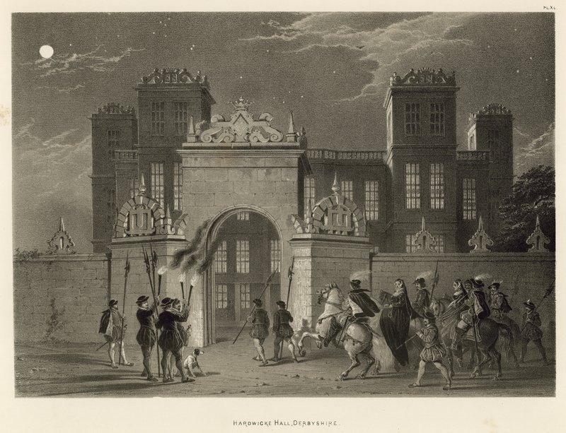 Hardwicke Hall, Derbyshire tekijältä Joseph Nash