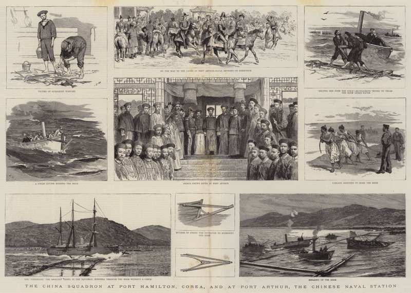 Kiinan laivue Port Hamiltonissa, Koreassa ja Port Arthurissa, Kiinan laivastoasemalla tekijältä Joseph Nash