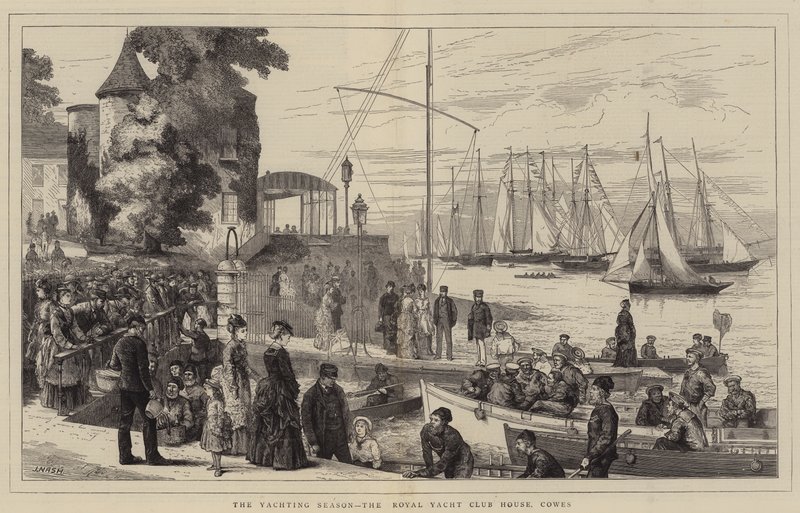 Purjehduskausi, Royal Yacht Club House, Cowes tekijältä Joseph Nash