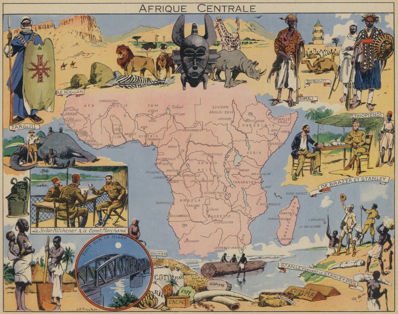 Keski-Afrikka (värilitro) tekijältä Joseph Porphyre Pinchon