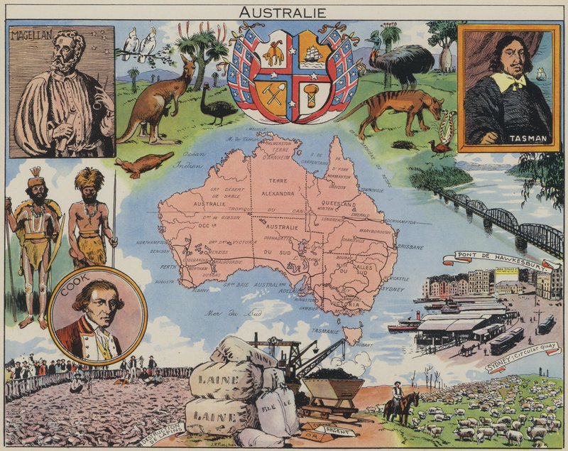 Australia (värilitro) tekijältä Joseph Porphyre Pinchon