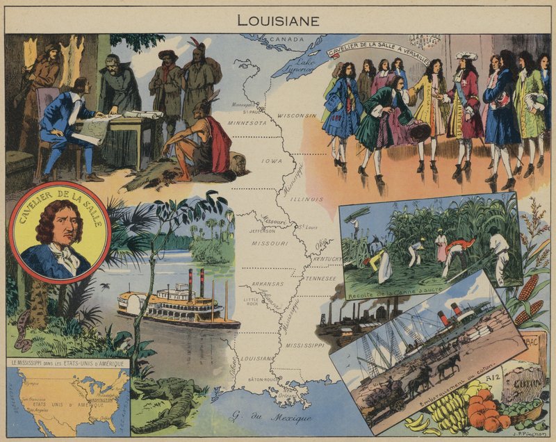 Louisiana (värilitografia) tekijältä Joseph Porphyre Pinchon
