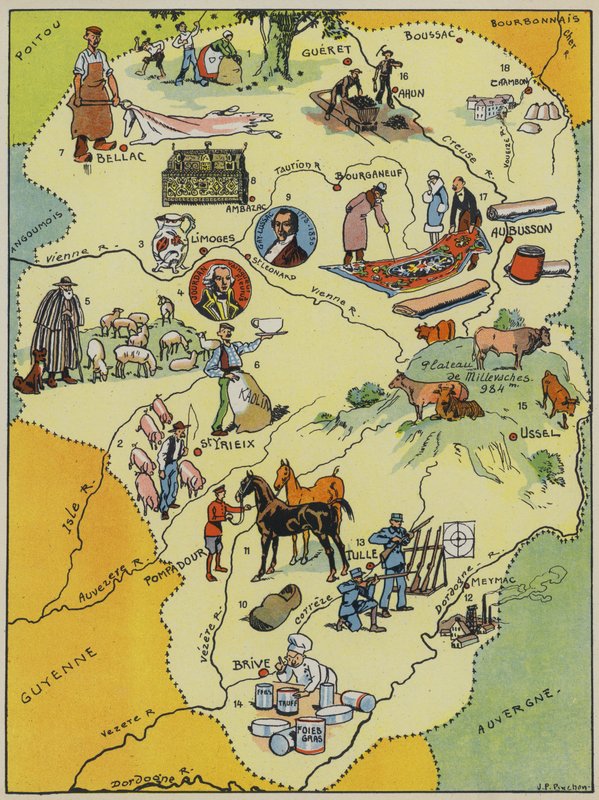 Marche-Limousin (värilitro) tekijältä Joseph Porphyre Pinchon