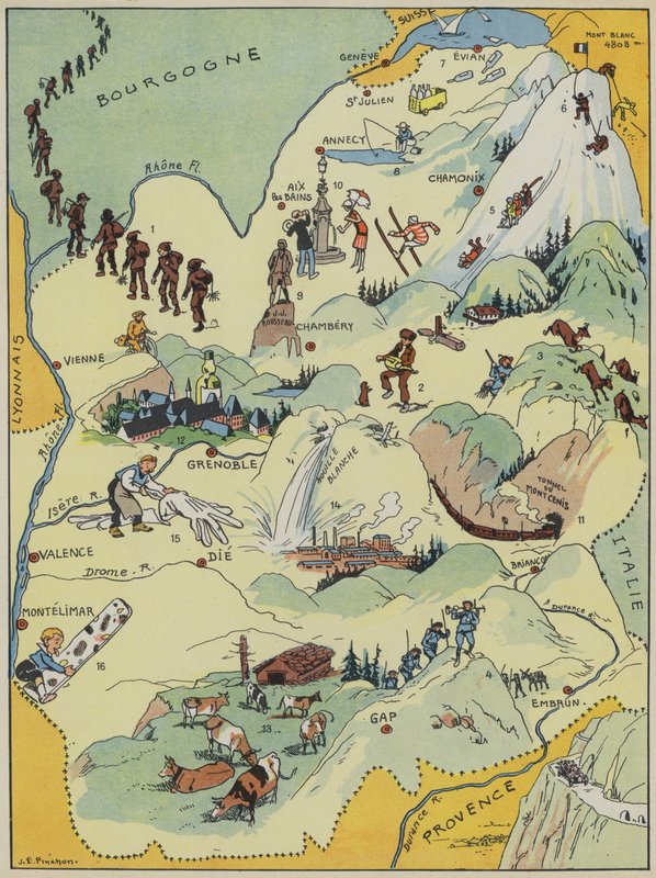 Savoie-Dauphine (värilitra) tekijältä Joseph Porphyre Pinchon