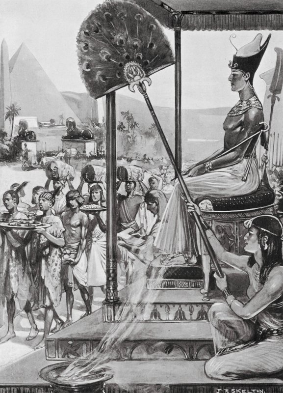 Ramses II:n kunnianosoitus, XIX dynastia (litografia) tekijältä Joseph Ratcliffe (after) Skelton