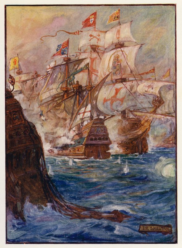 Gibraltarin valtaaminen tekijältä Joseph Ratcliffe (after) Skelton