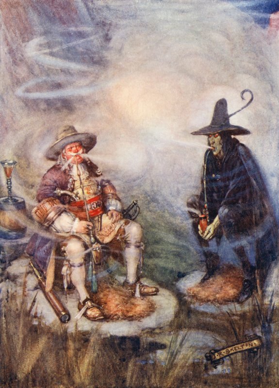 Miten Pöytävuori sai pilvensä (värilitro) tekijältä Joseph Ratcliffe (after) Skelton