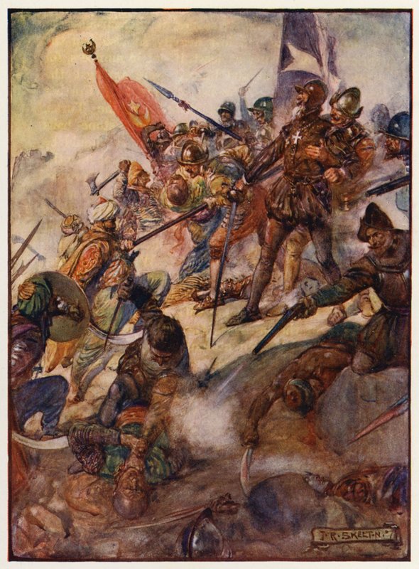 Jean Parisot de la Valette Maltan suuressa piirityksessä tekijältä Joseph Ratcliffe (after) Skelton