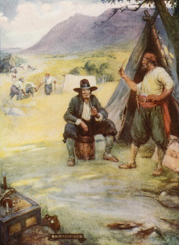 Siellä missä Kapkaupungin suuri kaupunki nyt seisoo, he pystyttivät telttansa ja majansa (väri litho) tekijältä Joseph Ratcliffe (after) Skelton